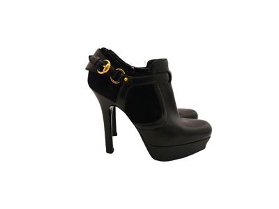Gucci, Stivaletti Neri in Pelle e Suede Tom Ford