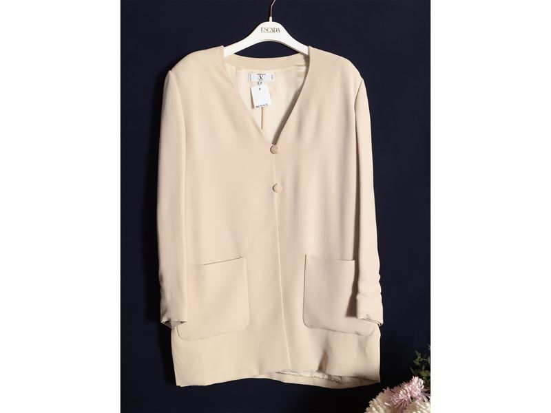 Valentino, Giacca in viscosa color sabbia