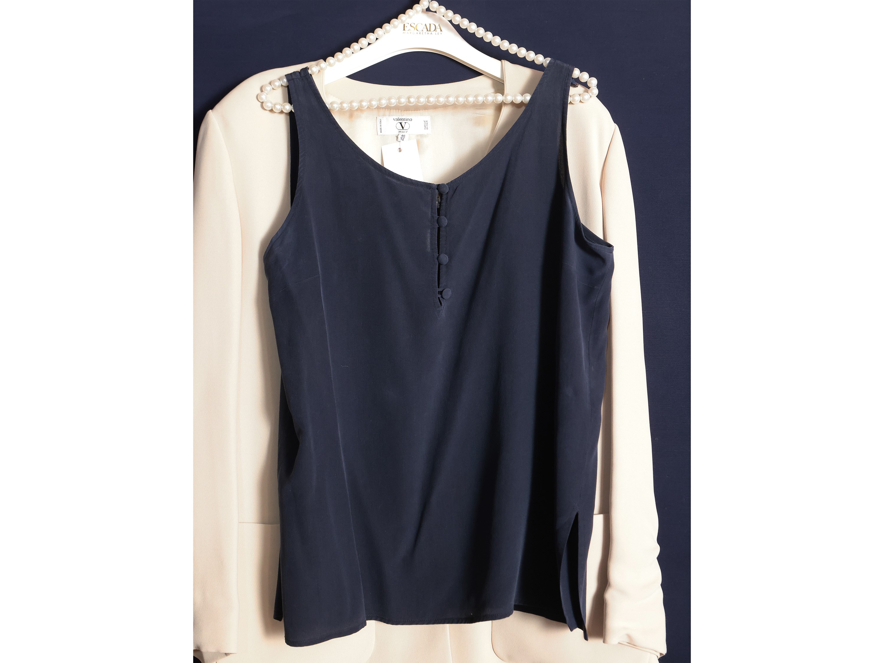 Valentino, Giacca in viscosa color sabbia