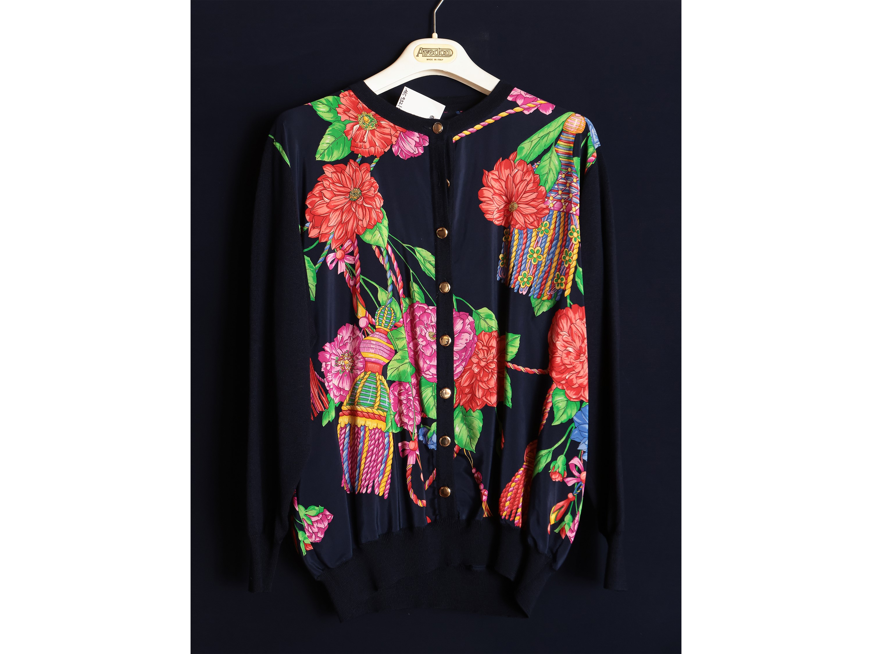 Escada, Giacca in lapin e lana blu elettrico