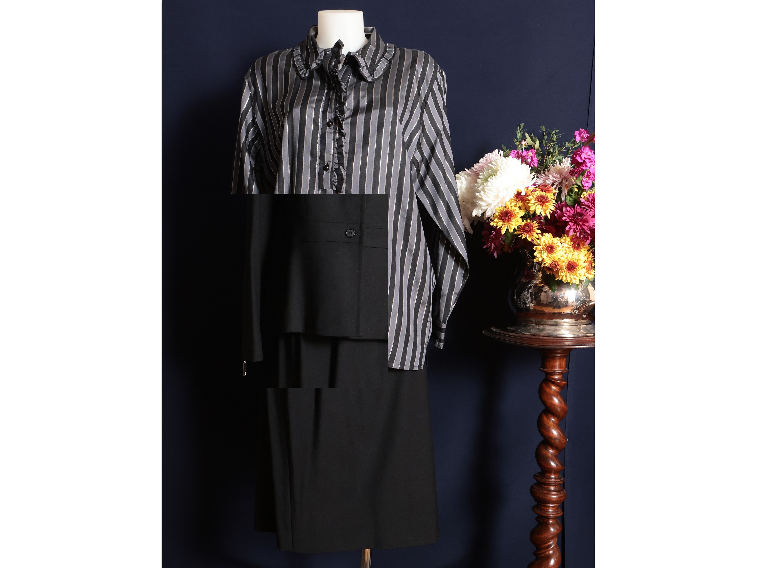 Tailleur nero in lana