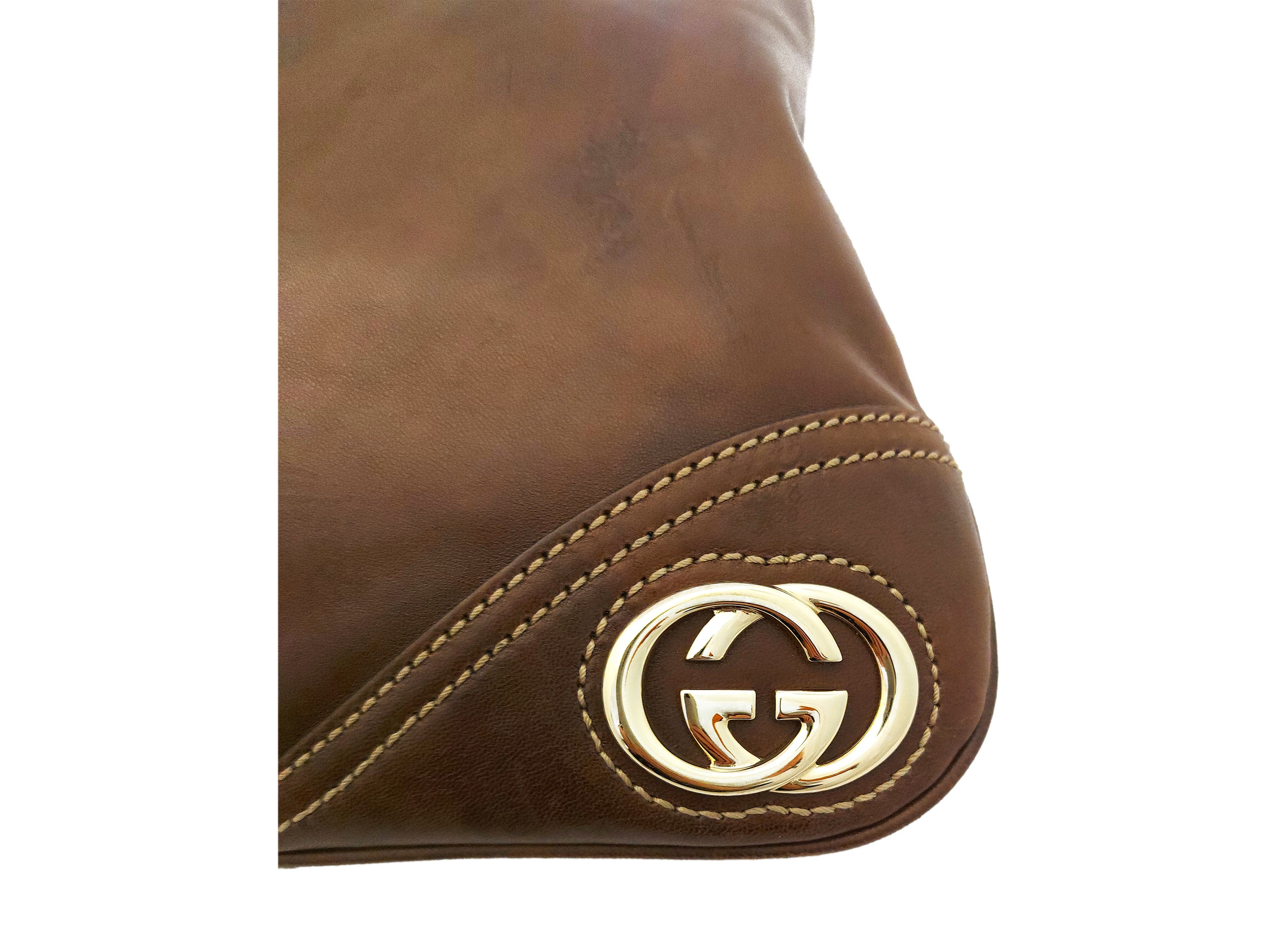 Gucci, Borsa a spalla in pelle marrone