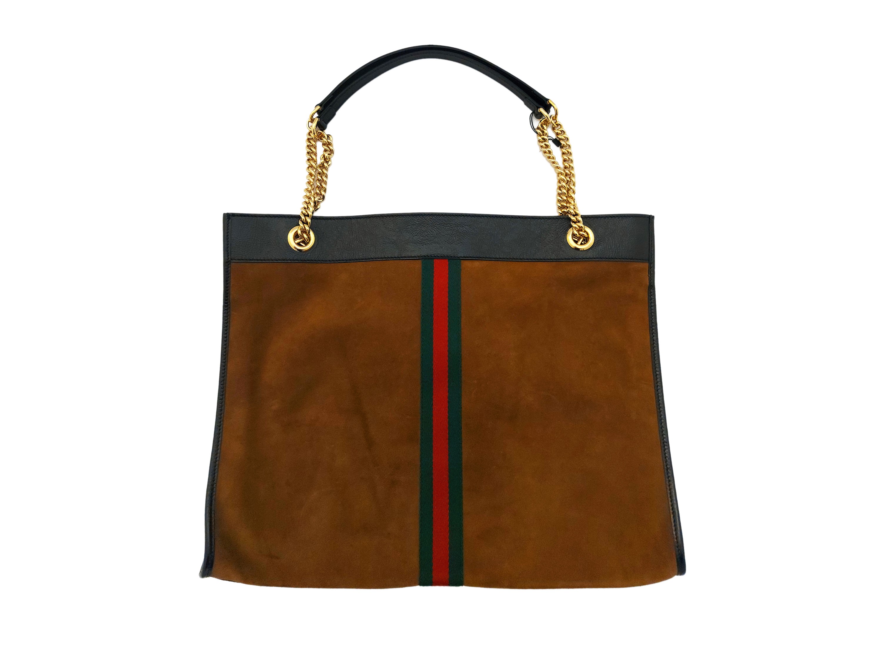 Gucci, Borsa Rajah in suede tabacco