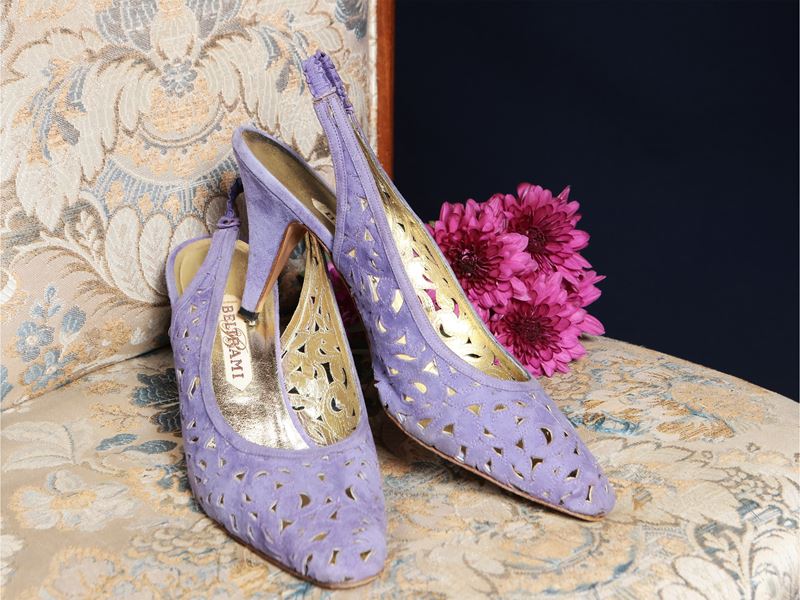 Beltrami, Décolleté in suede lilla