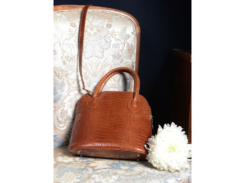 Lotto di borse in pelle stampa cocco