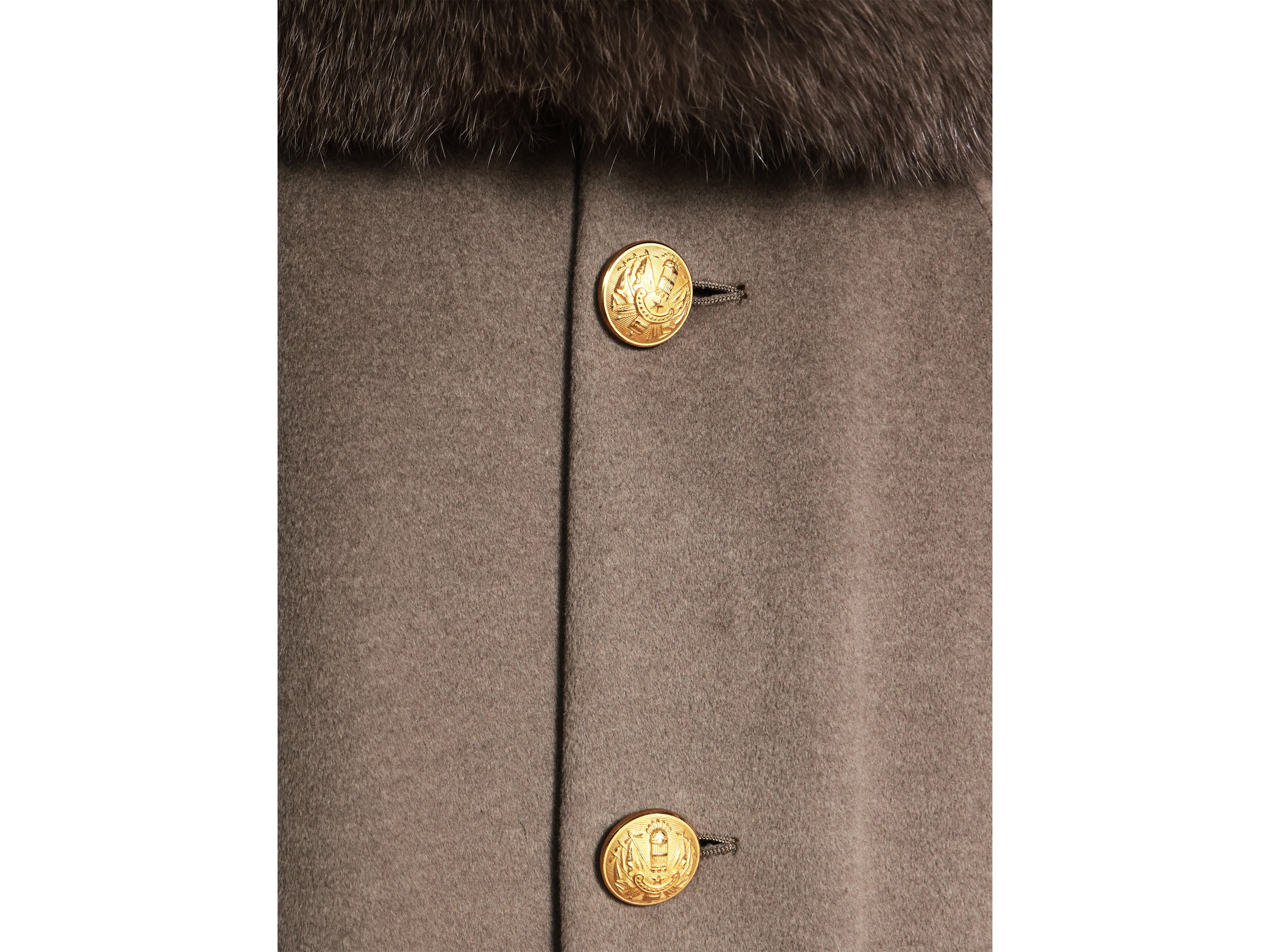 Cappotto in lana e cashmere color tabacco