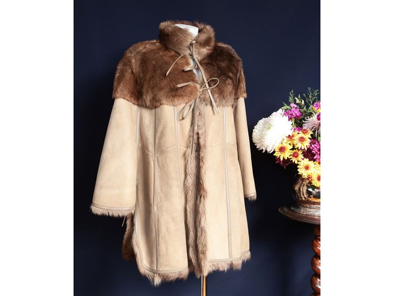 Mantella in shearling color tabacco