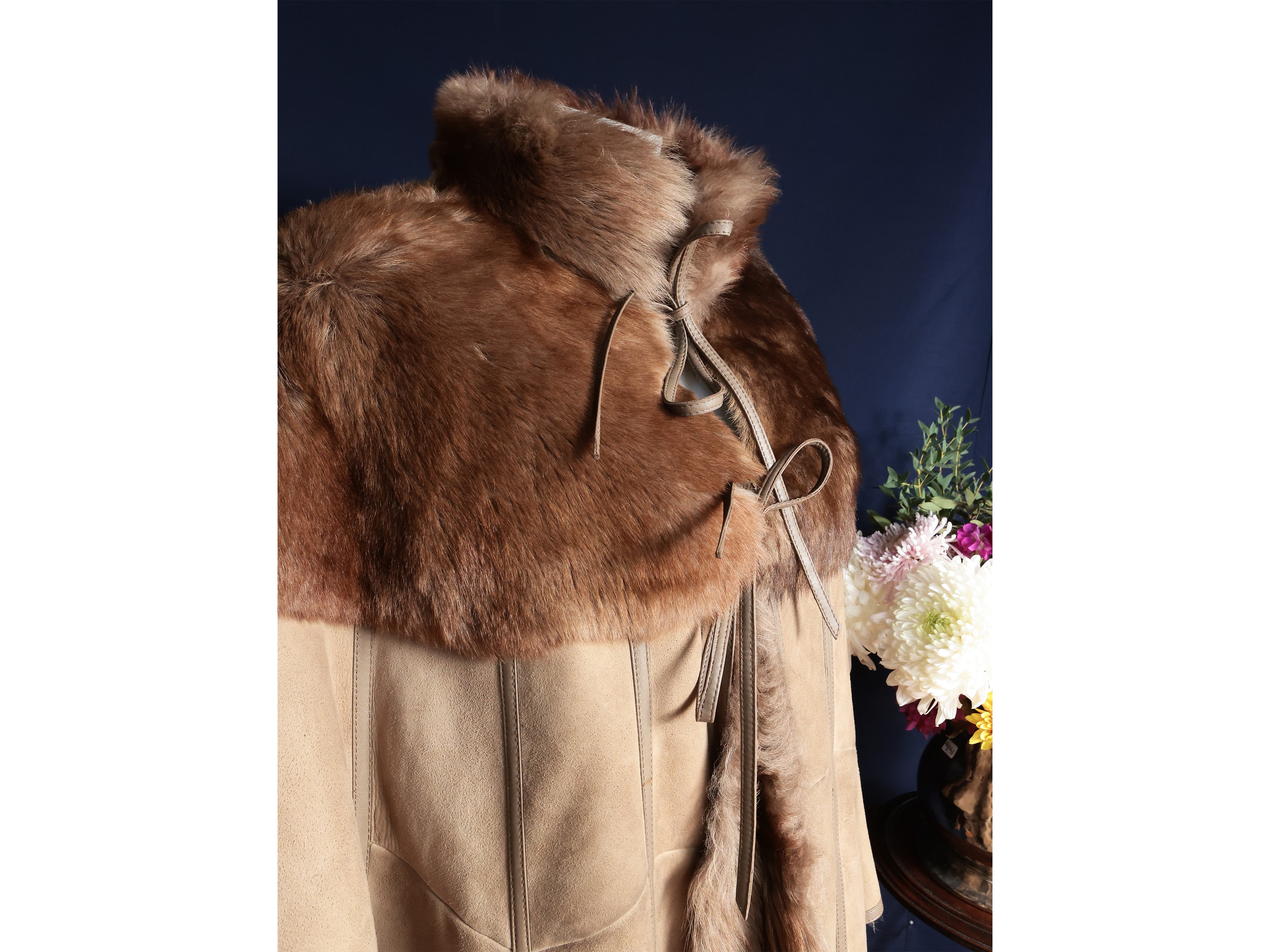 Mantella in shearling color tabacco