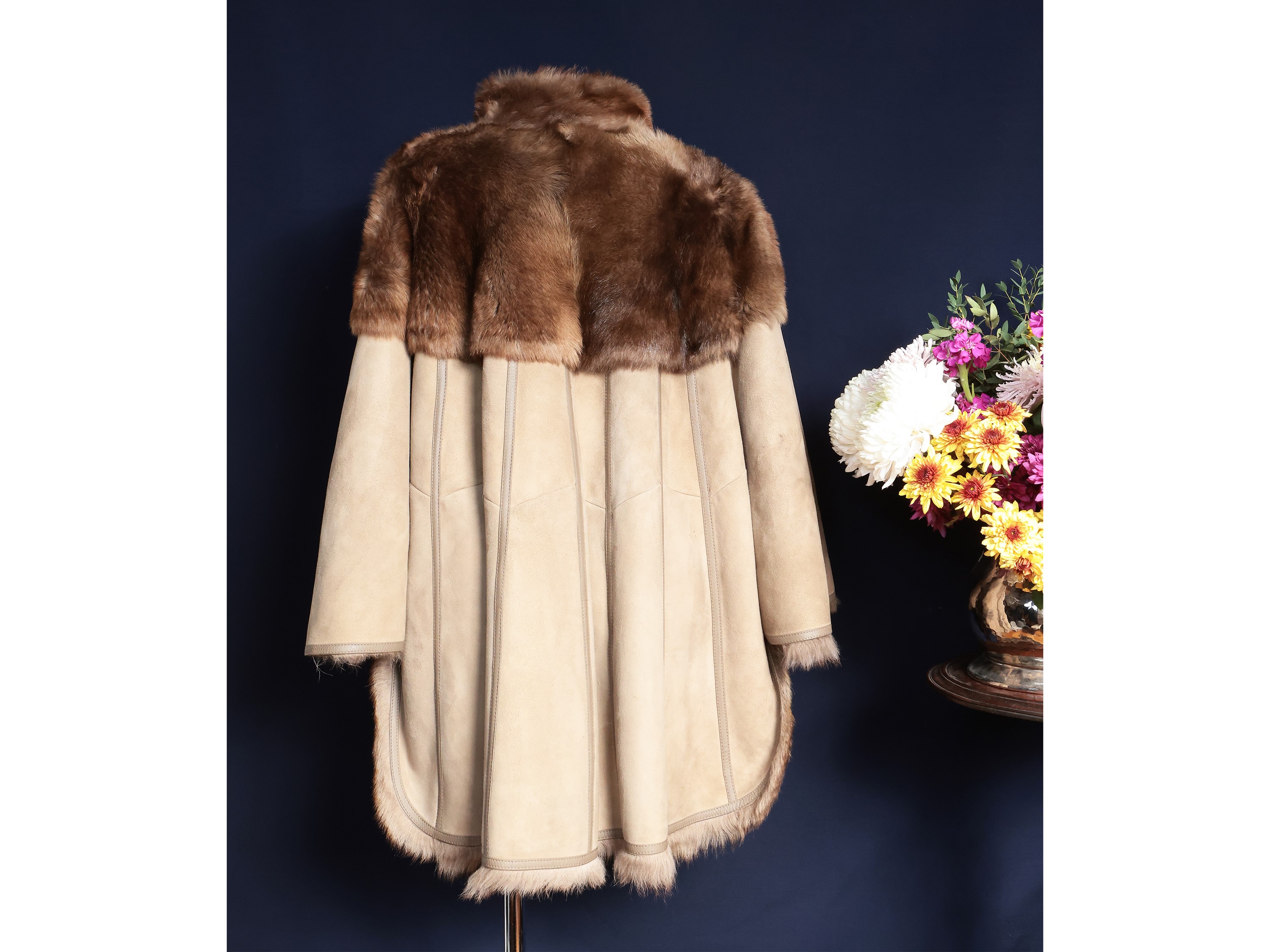 Mantella in shearling color tabacco