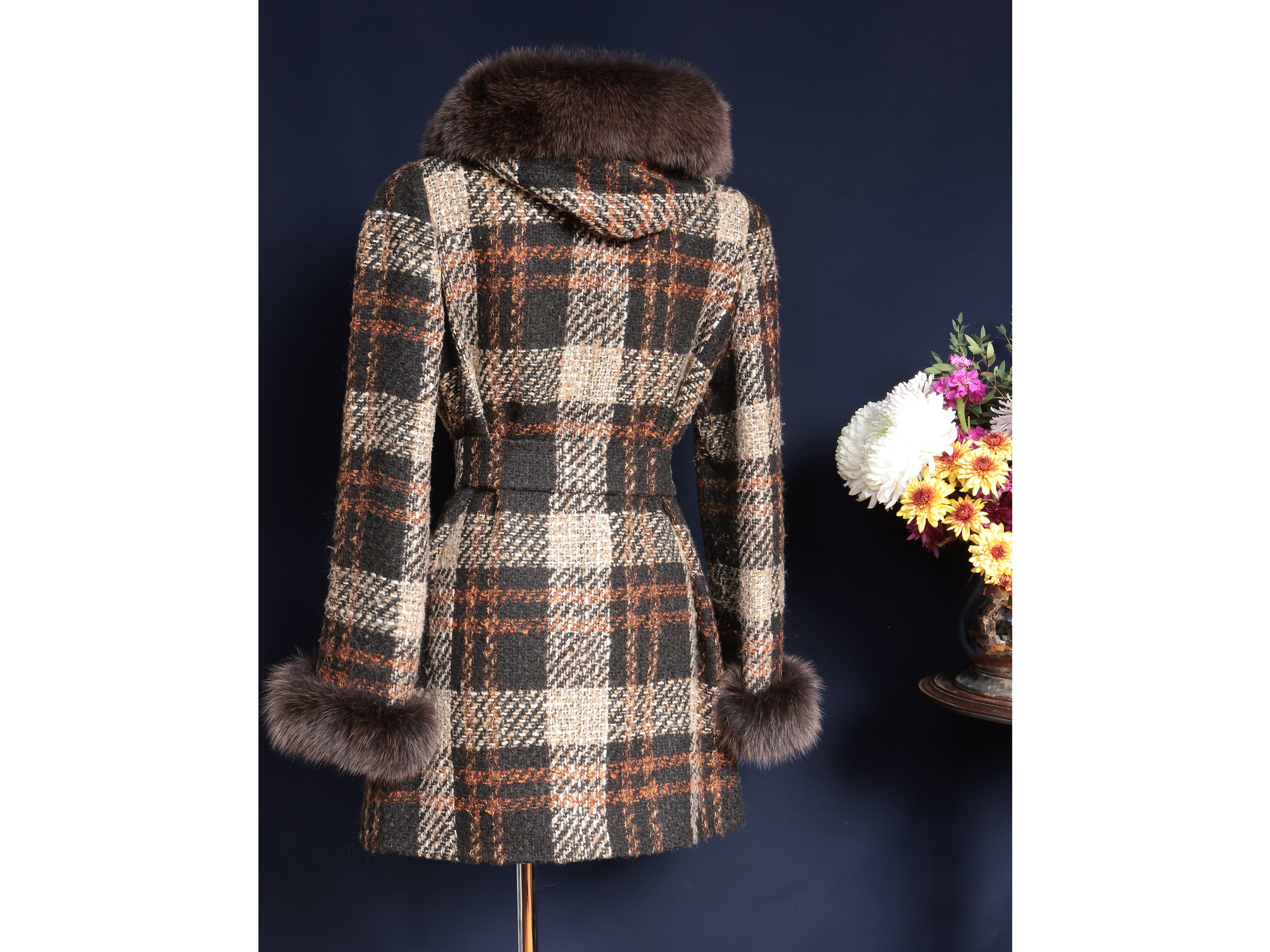 Weill, Cappottino in misto lana tartan