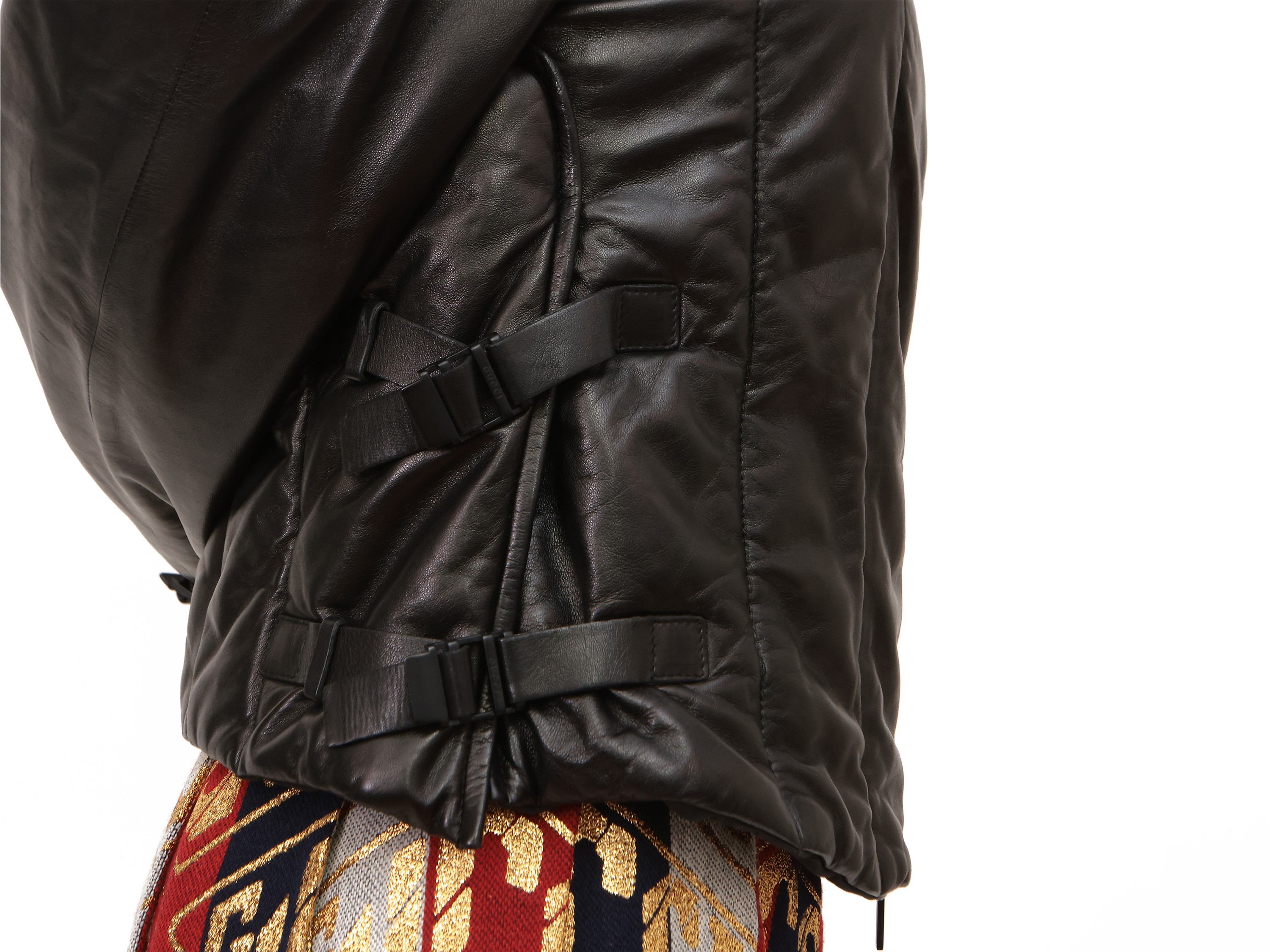 Gucci, Bomber in Pelle Nera Imbottito Tom Ford
