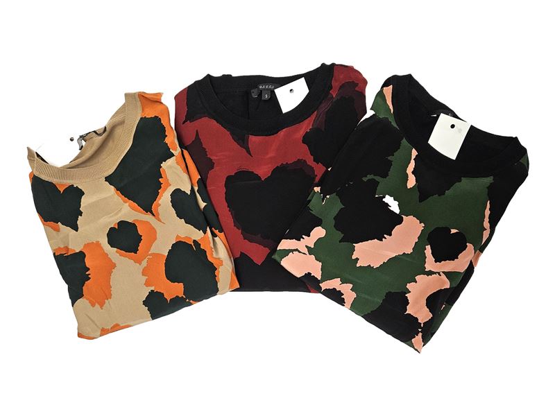 Gucci, Tre Bluse Camuflage Alessandro Michele