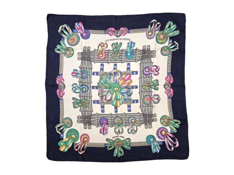 Hermès, Foulard in Seta "les Rubans Du Cheval"