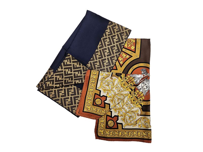 Fendi, Due Foulard in Seta