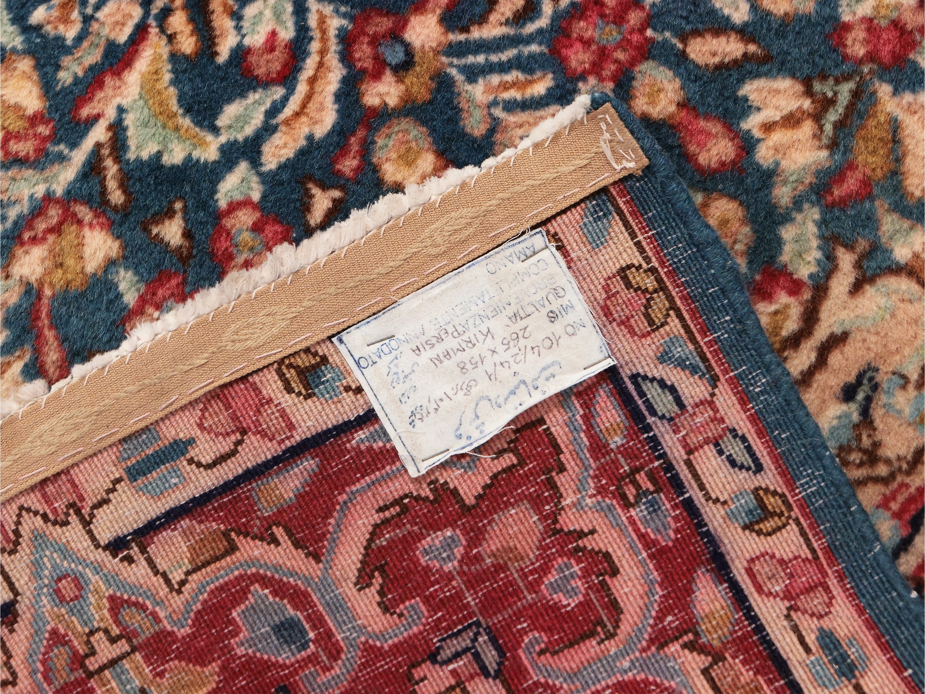 Tappeto persiano Kirman di vecchia manifattura