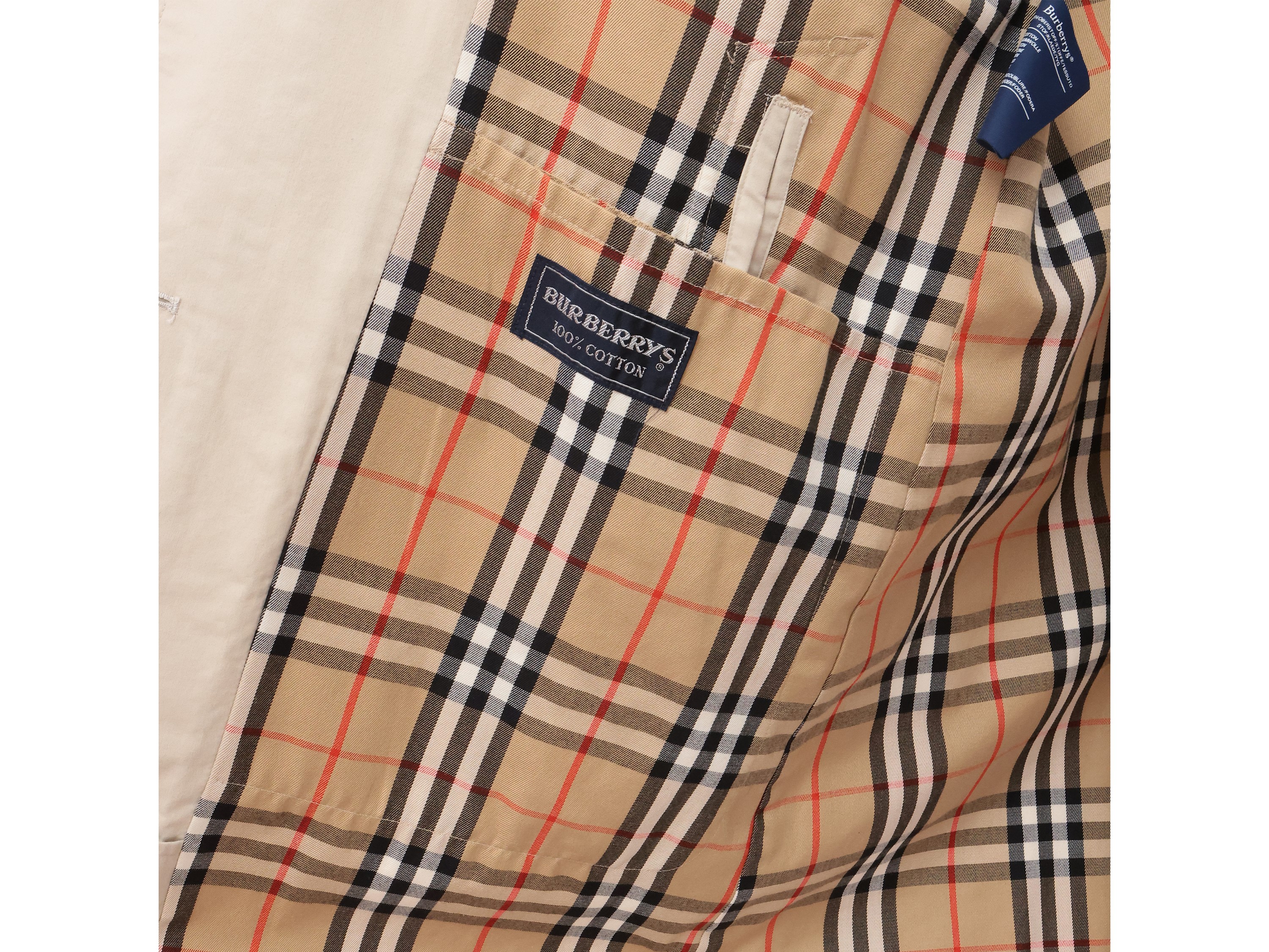 Burberry, Trench in Cotone Beige