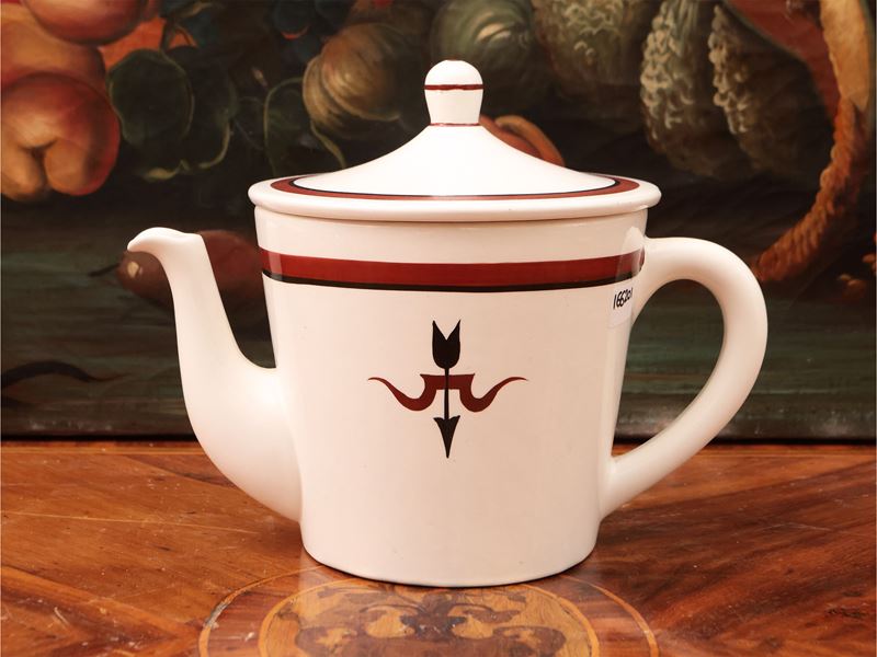 Teiera in ceramica smaltata, Gio Ponti per Richard Ginori San Cristoforo