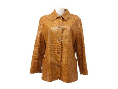 Burberry, Giacca in Pelle Ocra