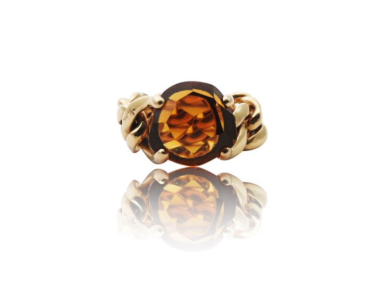 Anello Pomellato Lola in Oro Rosa con Quarzo Citrino