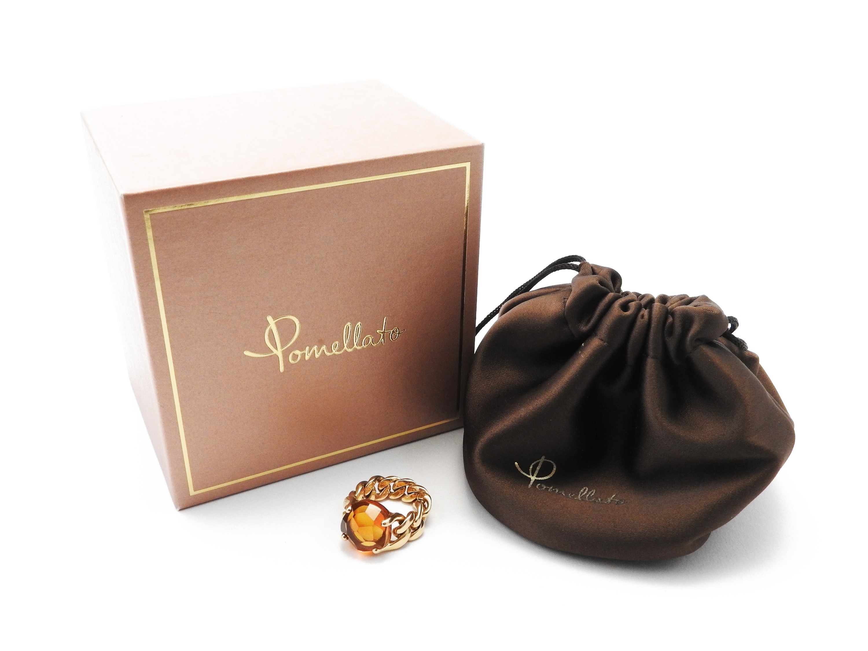 Anello Pomellato Lola in oro rosa con quarzo citrino