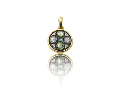 Pendente in Oro Giallo con Micromosaico