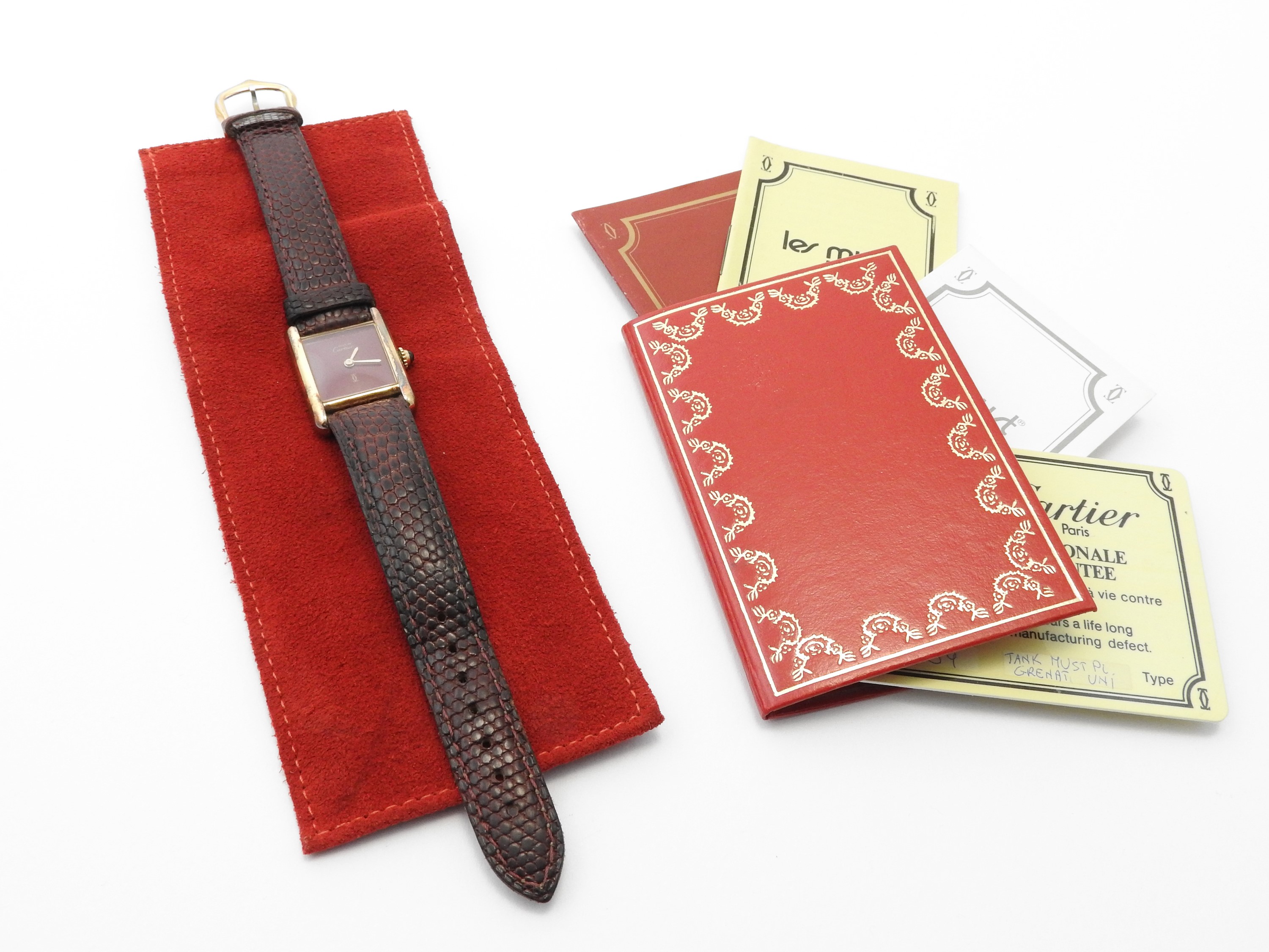 Orologio da Polso per Donna Must De Cartier Tank in Argento Dorato