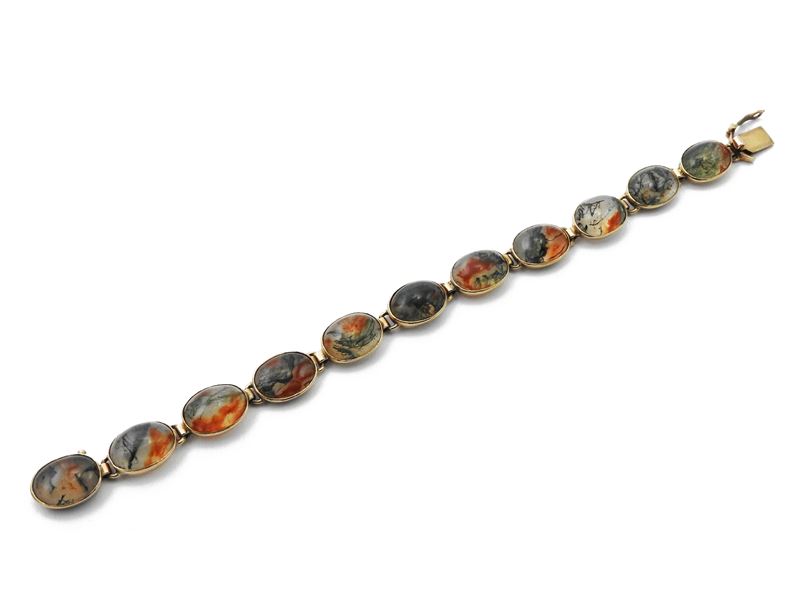 Bracciale in Oro 375/1000 con Agate Muschiate