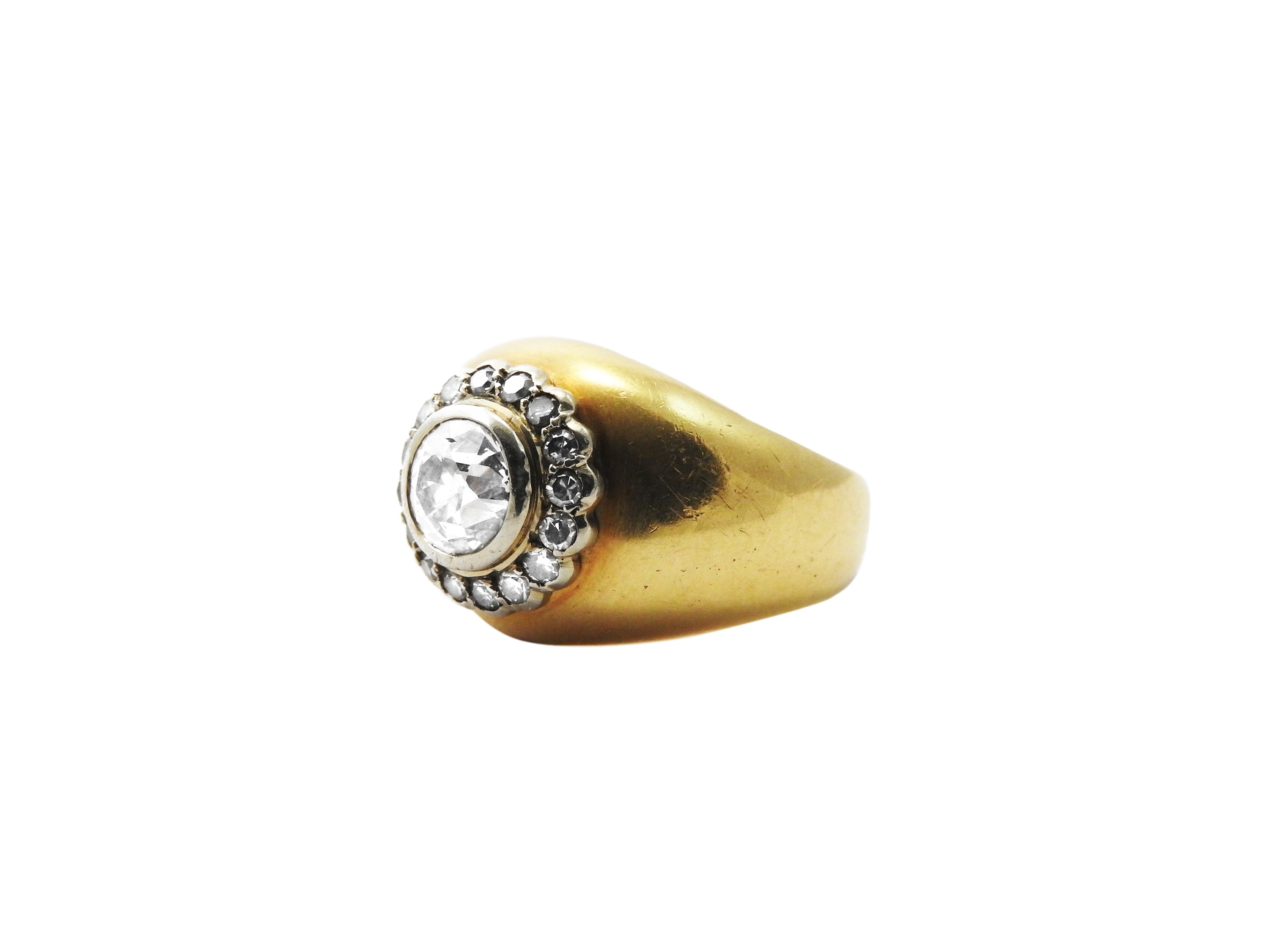 Anello a Fascia con Diamanti