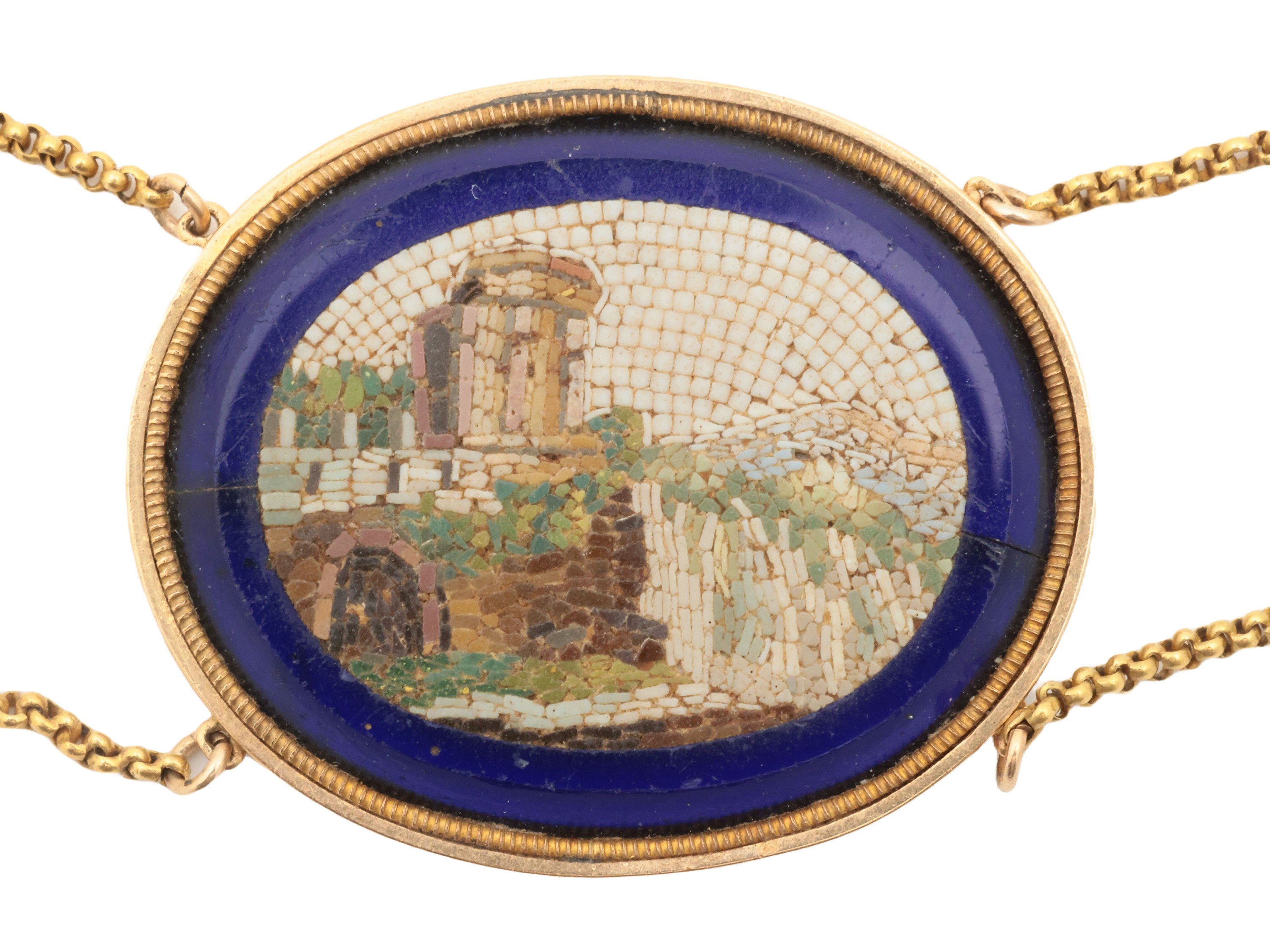 Girocollo in Oro Giallo e Rosa a Vario Titolo con Micromosaici