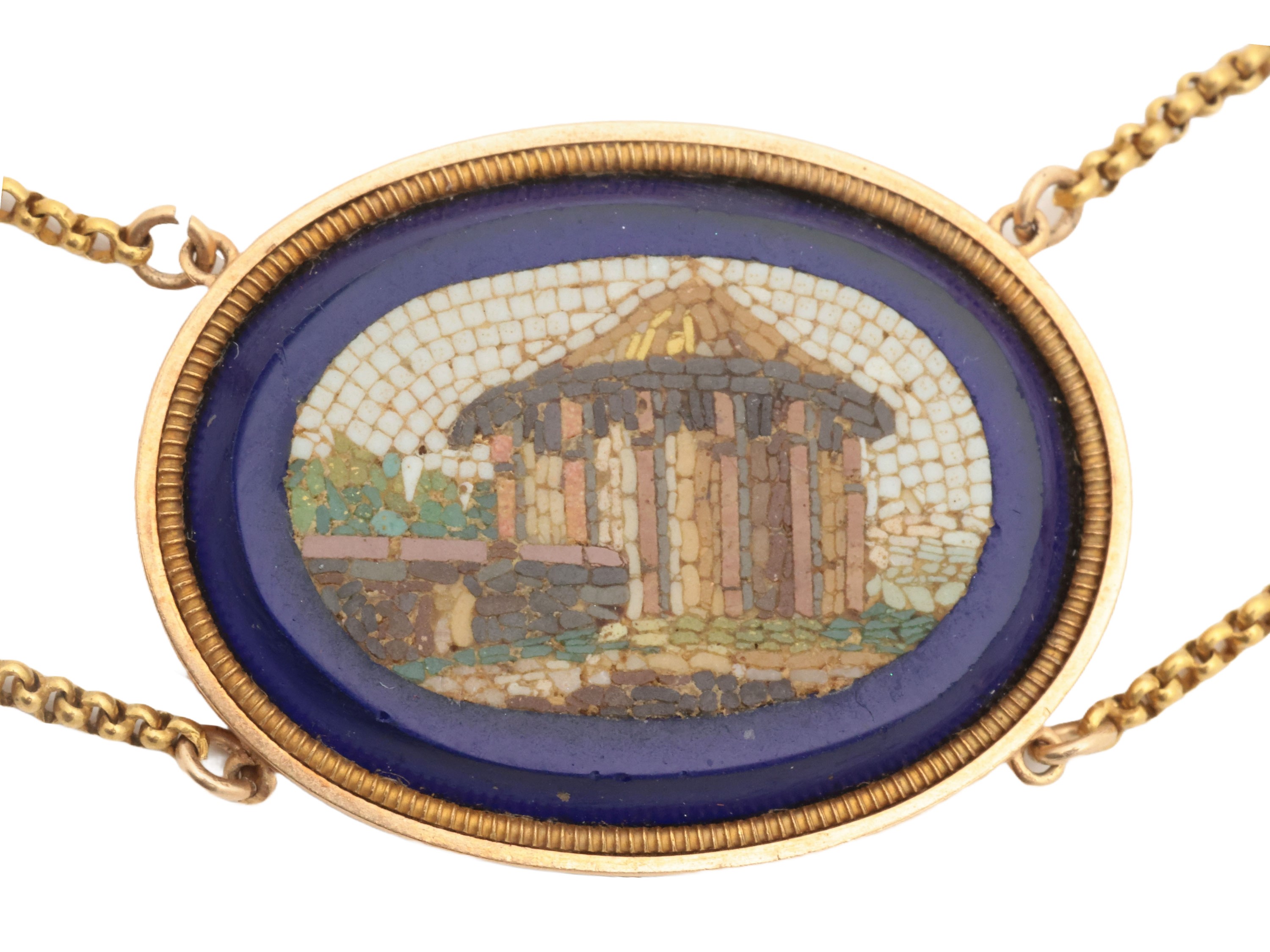 Girocollo in Oro Giallo e Rosa a Vario Titolo con Micromosaici