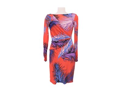 Emilio Pucci, Abito in Viscosa e Seta Stampe "piume"