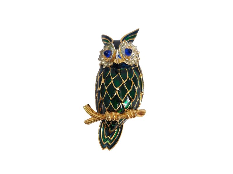 Jomaz, Spilla Animalier in Metallo Dorato e Smalti