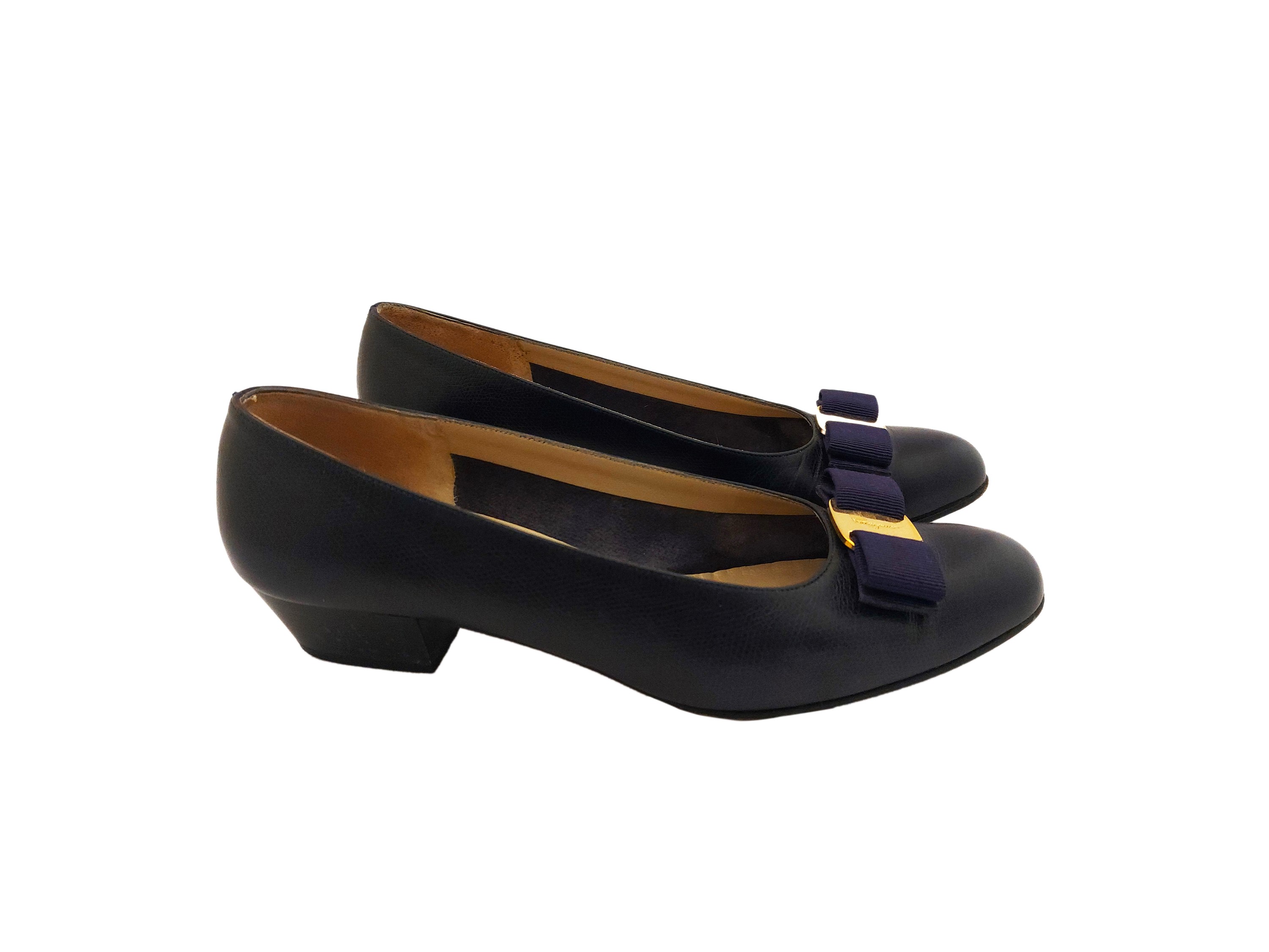 Salvatore Ferragamo, Décolleté in Pelle Viola