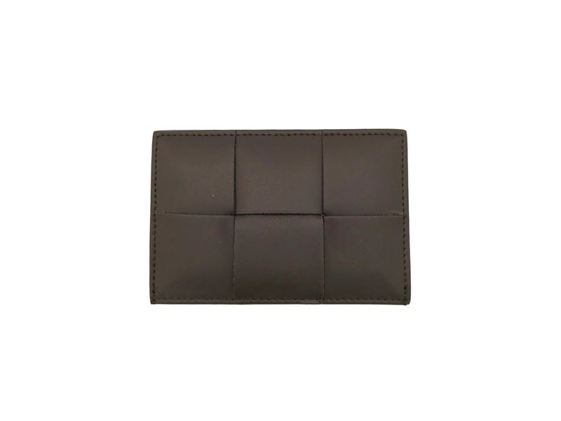Bottega Veneta, Portacarte in pelle grigia