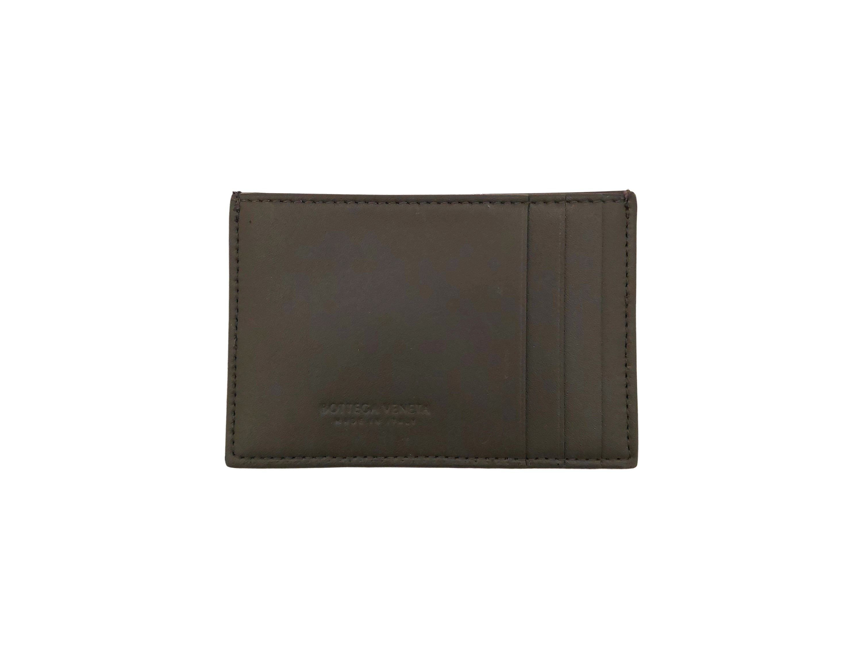 Bottega Veneta, Portacarte in pelle grigia