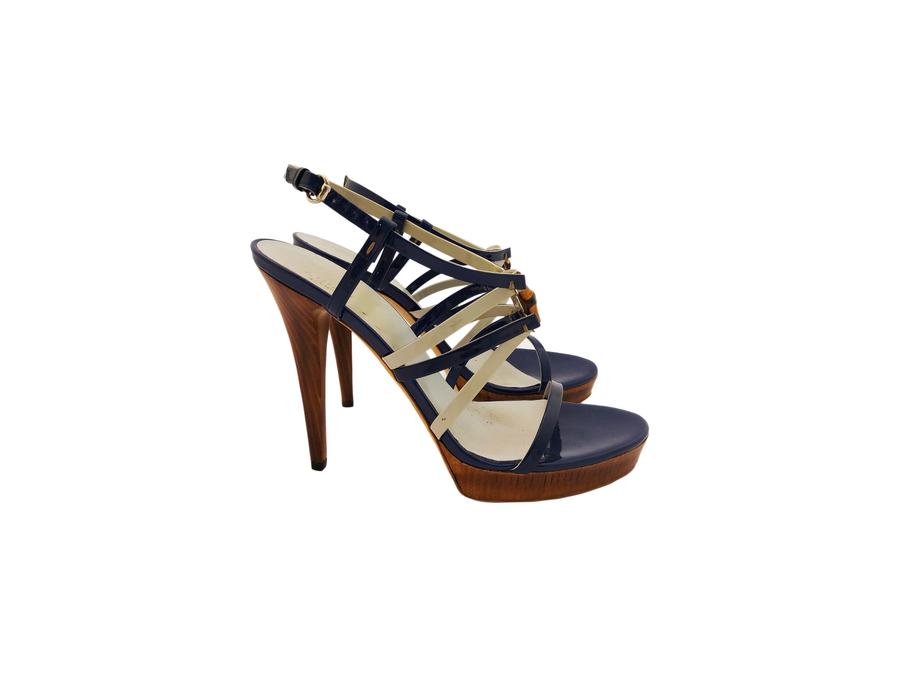 Gucci, Sandali in Vernice Blu
