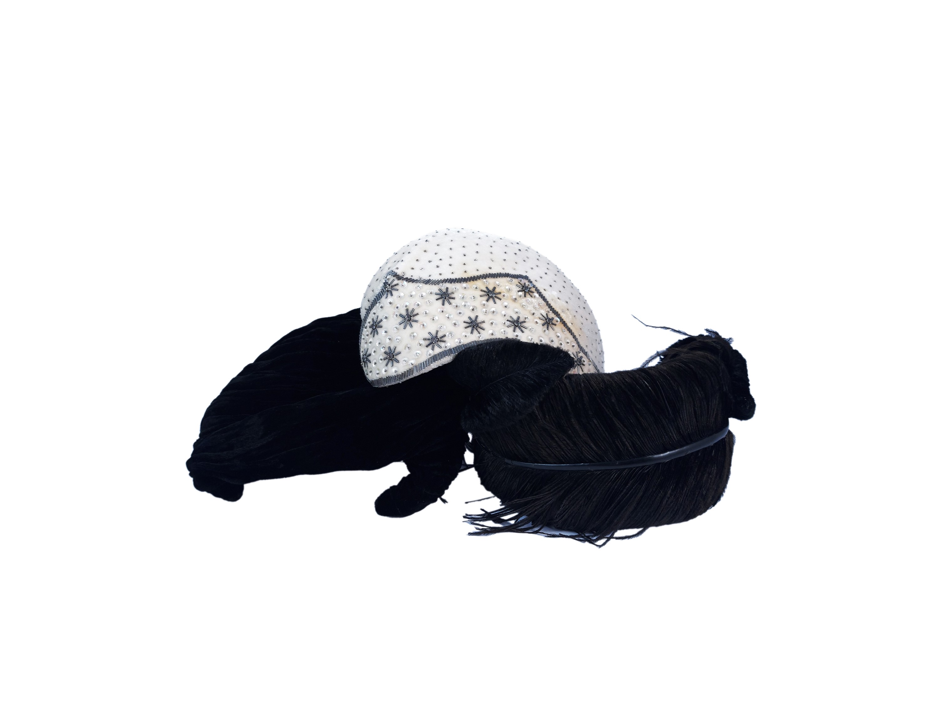 Lotto di Otto Acconciuture per Cappelli D'epoca
