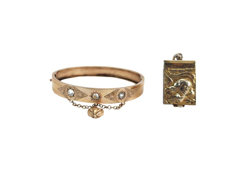 Bracciale e Pendente in Argento Placcato