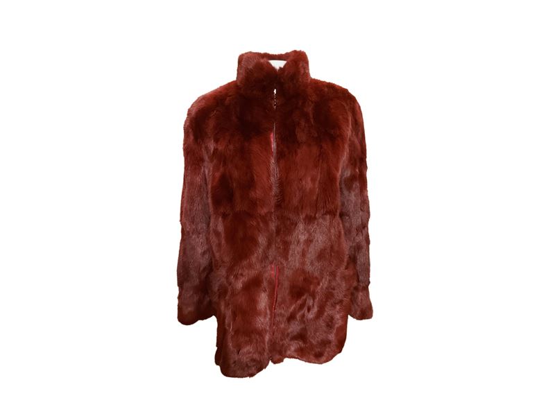 Giaccone in Pelliccia Bordeaux