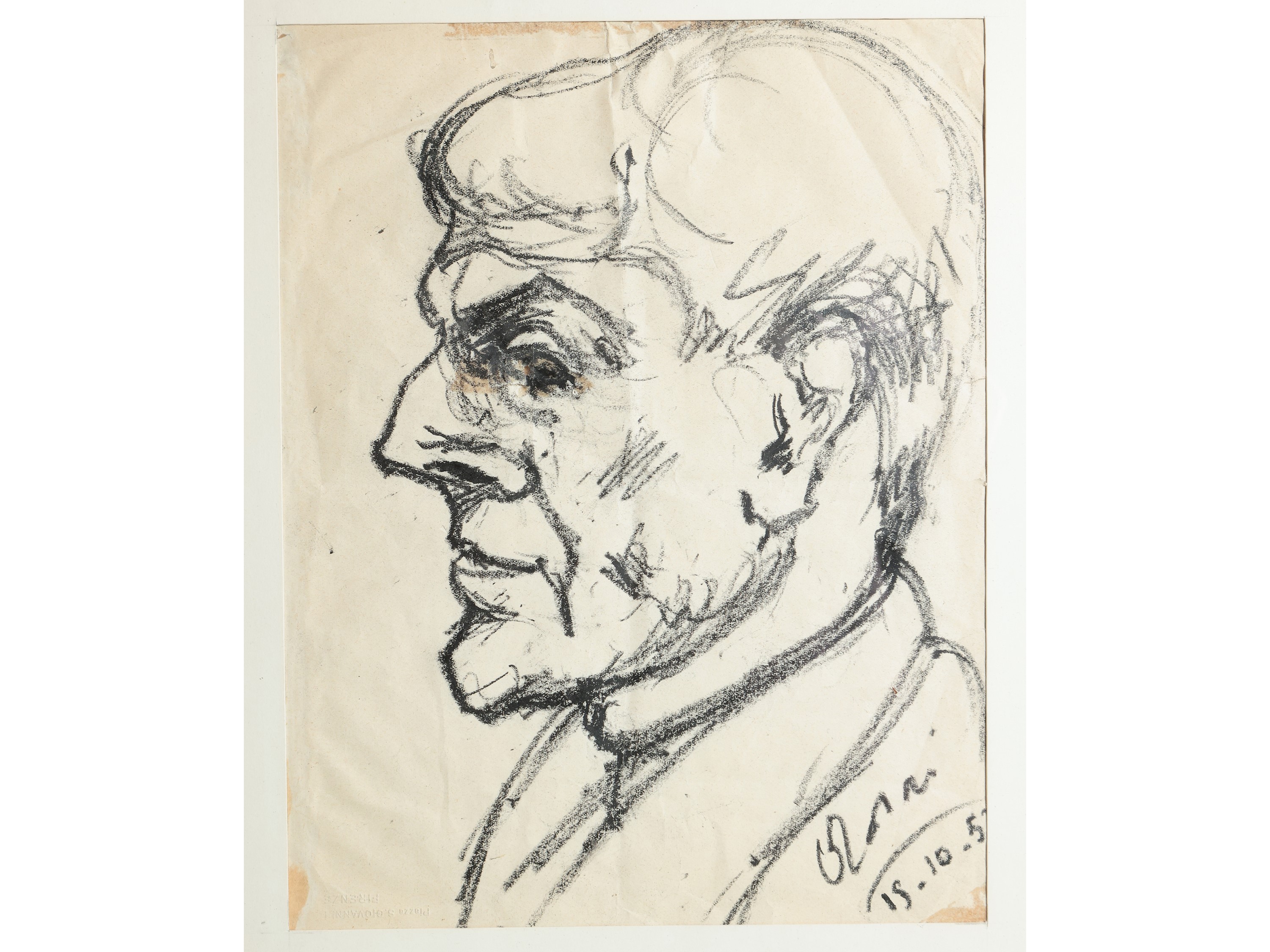 Ritratto di uomo di profilo 1953