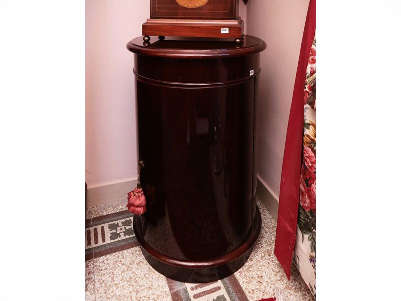 Comodino a Colonna in Mogano