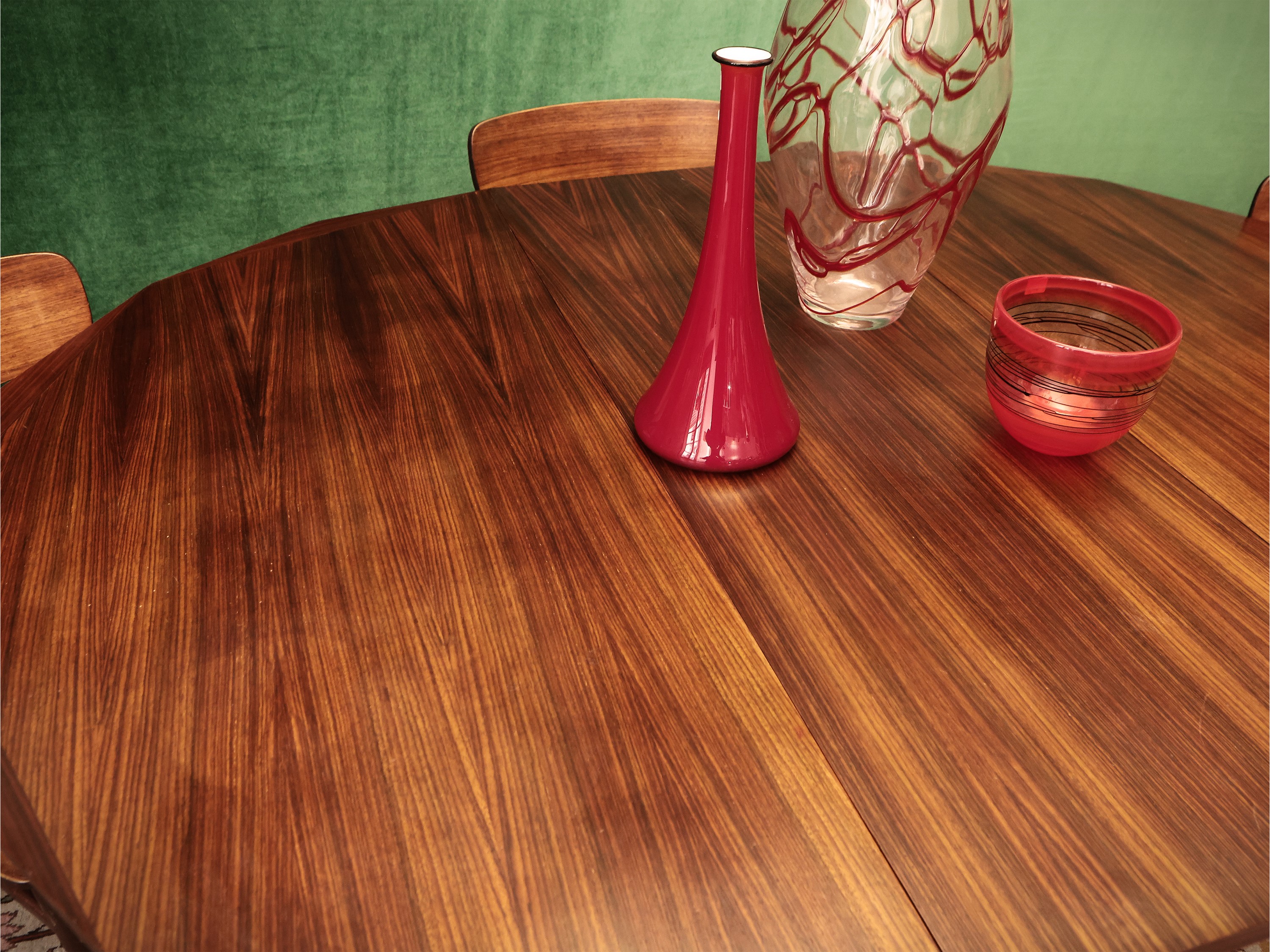 Tavolo da pranzo TPA 18 in legni esotici, 1960