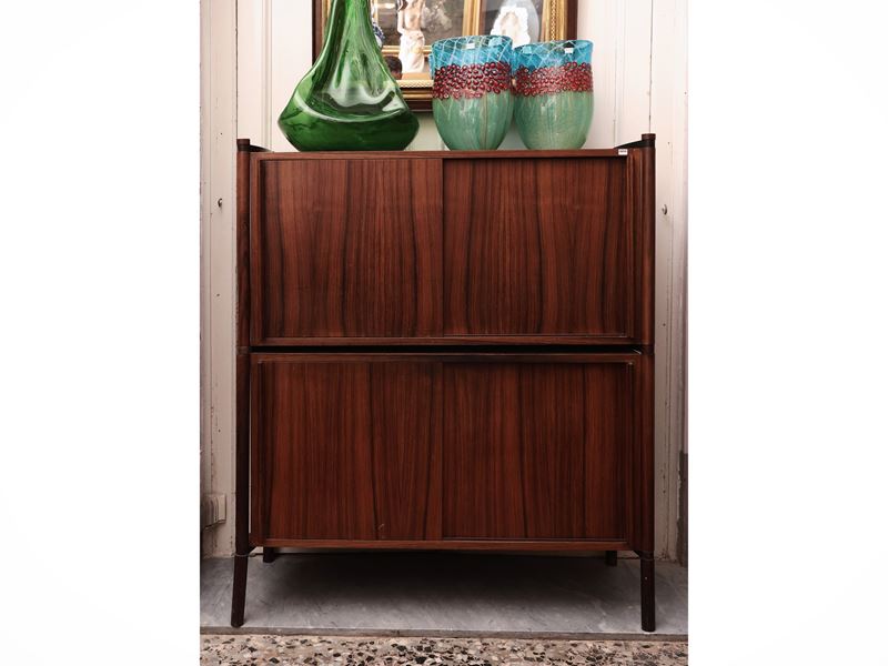 Luis Felipe Usabal Y Fernandez - Credenza Doppia Archimede in Legni Esotici