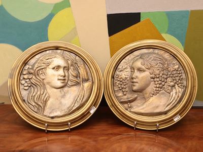Serie di quattro bassorilievi in metallo, Allegoria delle Quattro Stagioni