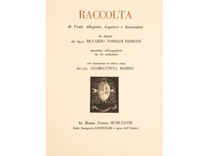 Due Cartelle Contenenti Litografie