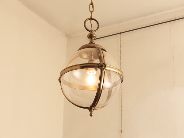 Lanterna in vetro e ottone