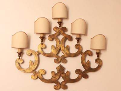 Grande Applique in Metallo Dorato