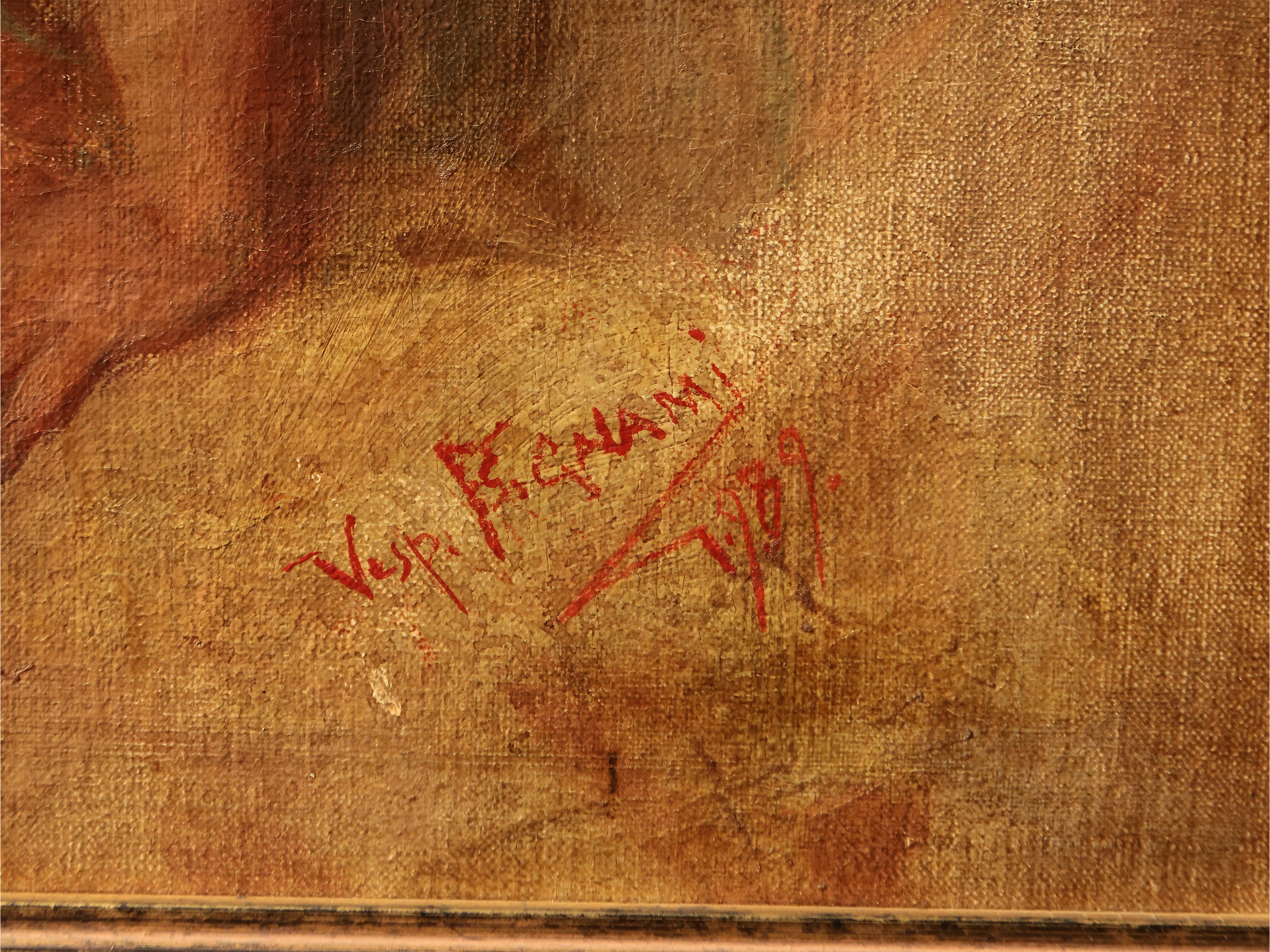 Vespasiano Bignami - Le tentazioni di Sant'Antonio, olio su tela, 1889