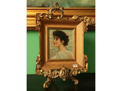 Autore non identificato, Ritratto femminile, olio su tavoletta