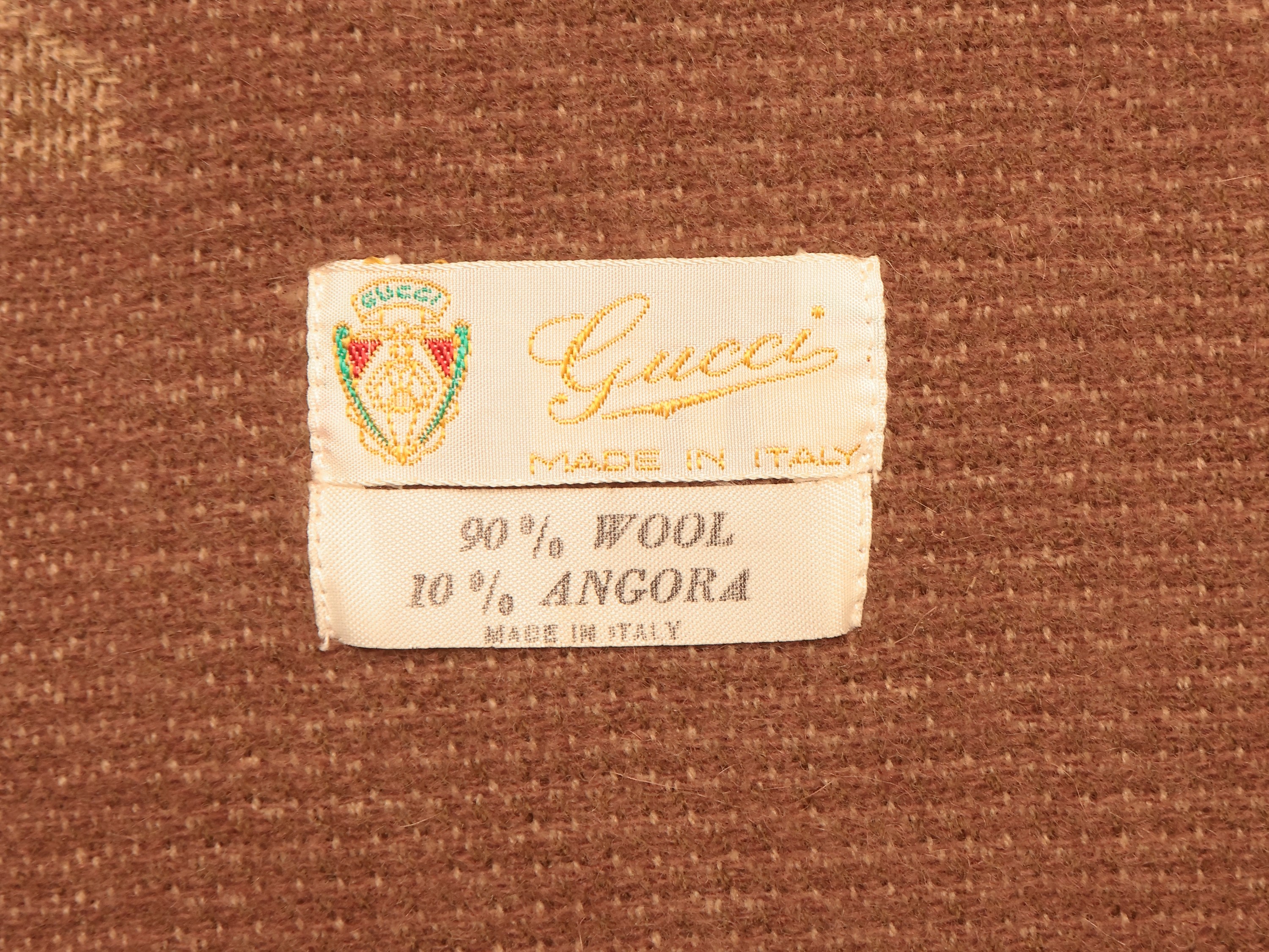 Gucci, Plaid in lana e angora